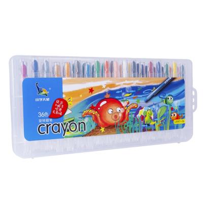 China Bright Colors Wholesale Multicolor Twist Crayons Pen Set Painting Supplies Plastic Twisted Oil Crayons Non-Toxic Oil Pastel Wax 36 Colors 11cm for sale