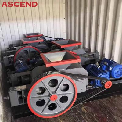 China Gold Mining Quartz Marble Limestone Rock 2PG400x250 2PG610x400 Double Stone Roller Crusher Crushing Machine for sale