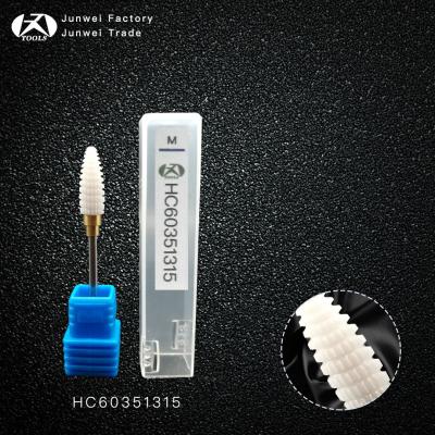 China No Clogging Bullet Form-Straight Edge With Spiral Cutter Nail Bit&Zirconia Ceramic Dental White Burs-M(HC60351315) for sale