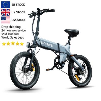 China 20 inch 36v lithium 19.2Ah lithium 19.2Ah 36v Mauntain pro electric bike ENGWE c20 Powerful folding electric bicycle elektrische fiets for sale