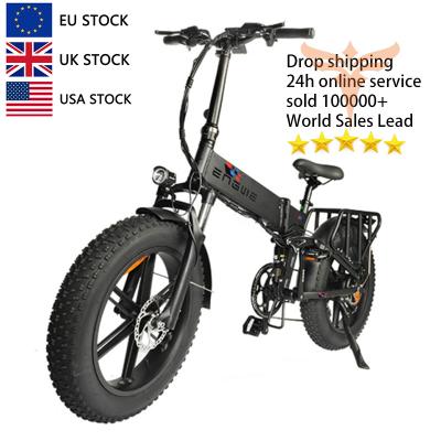 China Electric Mauntain Bike US EU Warehouse PRO 750w 48v 16Ah Electric Bike 20 Inch Fat Tire Folding Snow Mountain Bike Adult Sports for sale