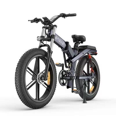 China Electric Mauntain Electric Bike ENGWE X26 Motorcycle 48V28Ah 1000W 26inch Fat Tires Vanish Electric Bike Mountain Electric Bike Offroad Rowing Machine elektrycz for sale