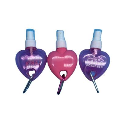 China Perfume PETG Heart Shape Bottle With 30/50ml Trigger Spray Bottle for sale