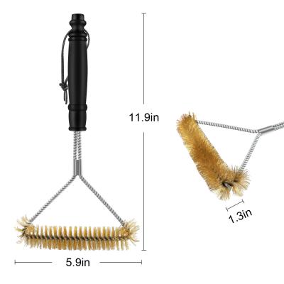 China BBQ Tool Stainless Steel Spring BBQ Brush BBQ Cleaning Brush Dustproof BBQ Grill Cleaning Brush for sale