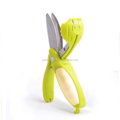 China Manual Vegetable Manual Double Blade Stainless Steel Salad Shear Scissors for sale