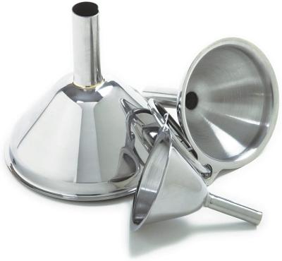 China Mini Filling Kitchen Funnel Sizes Viable Large To Small Funnels For Oil 3pcs Small Metal Funnel for sale