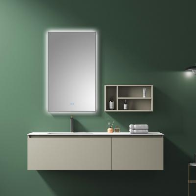 China 2022 Durable Hot Sale America Style EURO Bathroom Vanity Cabinet With Led Mirror for sale