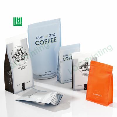 China 125g 250g 500g 1kg Recyclable Customized Recyclable Gusset Kraft Paper Valve Zipper Coffee Packaging Pouch Bags for sale