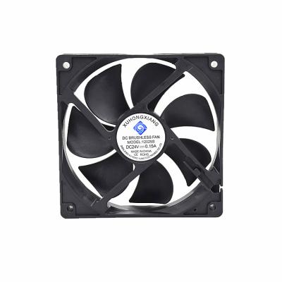 China 12025 Car 12025 CPU Air Cooling 5 Inch Computer Case Strong Quiet DC Fan 12V 2Pin 2 Blade 7 120x25mm 120mm 12cm 3 4 Wire Fan for sale