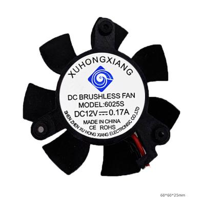 China Hotels Brushless DC Fan 60X60X25 DC Fans 60X60X25 Frameless DC Cooler Fan 6025 for sale