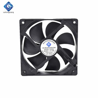 China Computer Case XHX 12025 12V 120mm Inch 120 x 120 x 25mm DC Fan High Speed ​​Axial CPU Cooler for sale