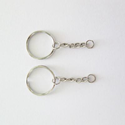 China Metal Keychain 1.5x25MM Silver Split Key Ring For Outside for sale