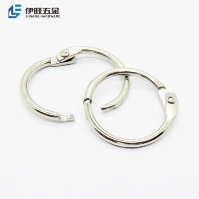 China YIWANG 0.75 Inch Silver Metal Loose Leaf Book Binding Rings Scrapbook Book Rings for sale