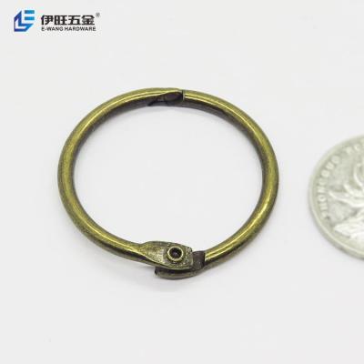 China YIWANG 1.2 Inch Book Rings Antique Bronze Loose Leaf Binder Rings Index Card Rings for sale