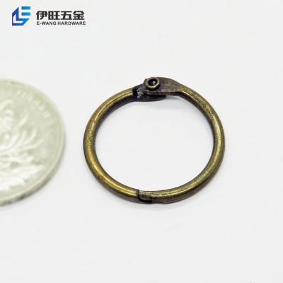 China YIWANG 0.75 Inch Loose Leaf Binder Rings Bronze Scrapbooking Book Rings Key Chain Rings for sale