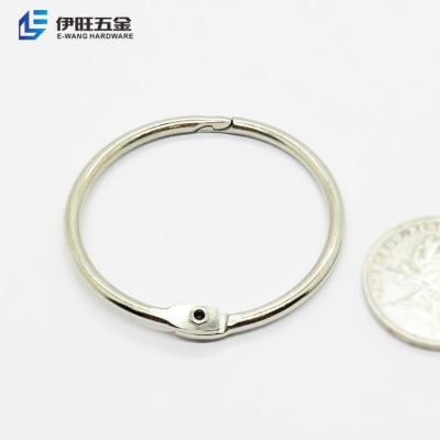 China YIWANG 1.5 Inch Metal Nickel Plated Book Rings Loose Leaf Binder Rings For Binding for sale