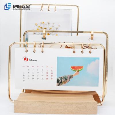 China YIWANG Wholesale 2022 2023 Custom Logo Printing Table Desk Calendar Calendar Printing Monthly Stand Flip for sale