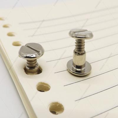 China 10mm Bolt Silver Male And Female Book Screw Account Binding Nail for sale