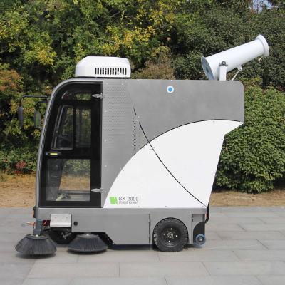 China All-closed Industrial Passenger Sanitation Machinery Sweeper Road Cleaning Sweeper With Fog Cannon for sale