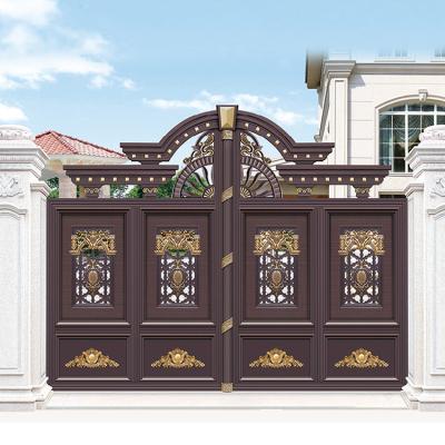 China Aluminum Semi-automatic Swing Gate Yard Lane Gate Yard Driveway Gate for sale