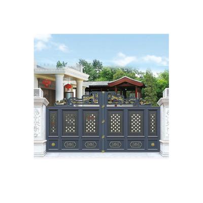 China Luxury Wrought Aluminum Cast Aluminum Gates Decoration Yard Gate Villa Entrance Aluminum Fence for sale