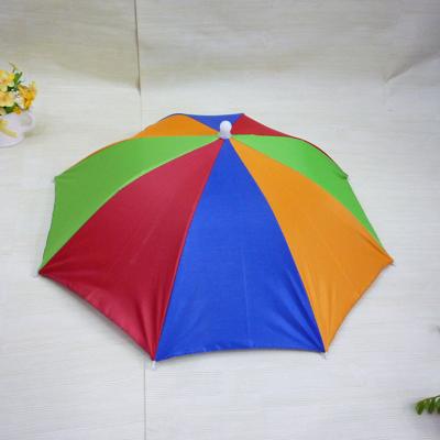 China Cheap Country Small Shape Porcelain Umbrella Rainbow Head Umbrella Hat For Promotion Logo Printed For White Cards for sale