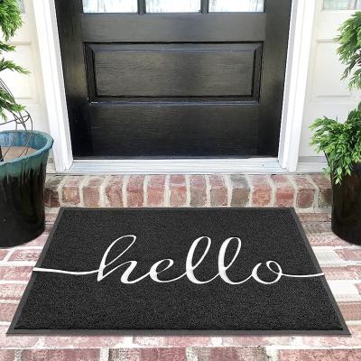 China Modern Custom Logo Outdoor Indoor Rug Rubber PVC Coil Foot Rug Durable Mat Anti-Slip Mats for sale