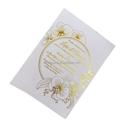 China Real Europe Gold Foil Stamp Custom Wedding Invitation Cards SAVE THE DATE Thank You Card for sale