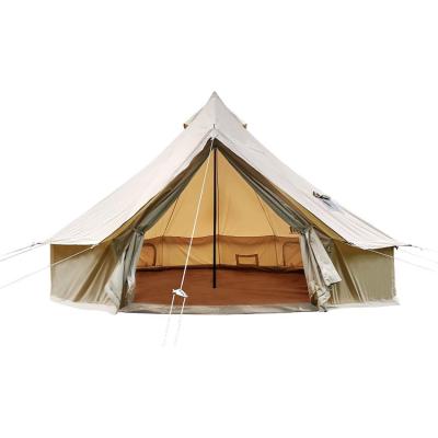 China Waterproof 100% cotton resorts 3m 5m 6m 4 season luxury outdoor camping and waterproof Glamping Yurt canvas dome Bell tent for sale for sale