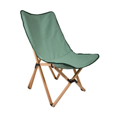 China Suitable for Wholesale Moon Lightweight Foldable Wooden Chair Camping Travel Canvas Beech Butterfly Garden Portable Folding Beach Chairs for sale