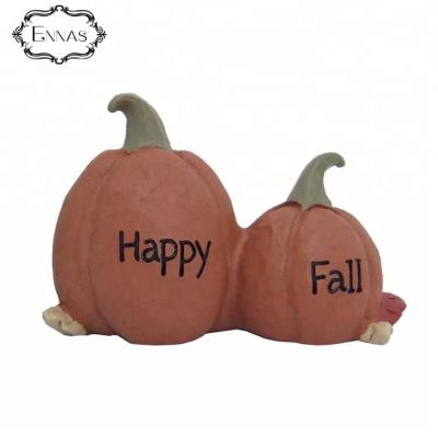 China Other Newest Artificial Carved Resin Pumpkin Halloween Design Figurines Decoration for sale