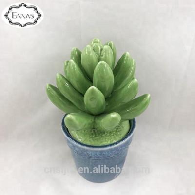 China Europe Ceramic Fake Succulent Plant Artificial Flowers With Pot for sale