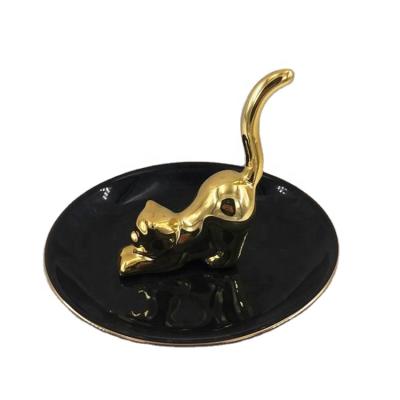 China Europe customized ceramic animal jewelry tray dressing table decoration for sale