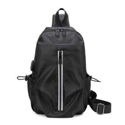 China Portable Sling Backpack For Men Men Chest Bag With Usb Charge Small Bag Crossbody Bag Chest Customizable Sling Shoulder for sale