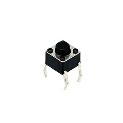 China Use for Electronics PCB Board Panel Tact Switch 6*6*4.3 Black Bottom 4 Bent Feet Push Button Switches Smart Tact Micro Switch for sale