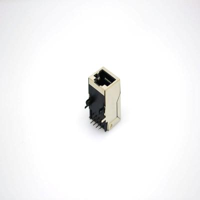 China Hind Legs Single Port Socket Connector RJ45 Female Connector Plate PCB PCB Sink Connector 21mm No Shrapnel and NO Led Light for sale