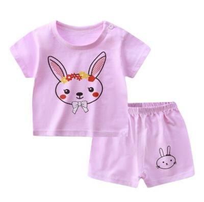 China 2022 Hot Sale Casual Children's Cartoon Short Sleeve Suit For Baby for sale