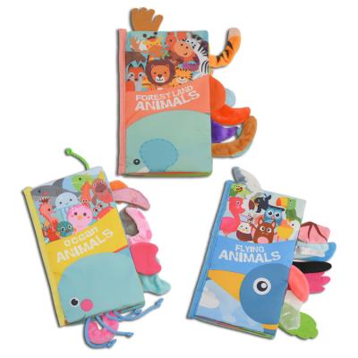 China Durable Animal 3d Tails Cloth Book Baby Development Education Education Books for sale