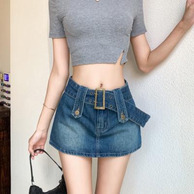 China Breathable Dropshort Small Quantity Customized Blue High-waisted Jeans Woman Denim Shorts Jeans For Women for sale