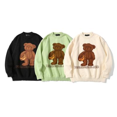 China Nan-Tchang Auyan Bear Jacquard Nan-Tchang Auyan Anti-wrinkle Casual Hip-Hop Pullover Popular FB Logo Sweater for sale