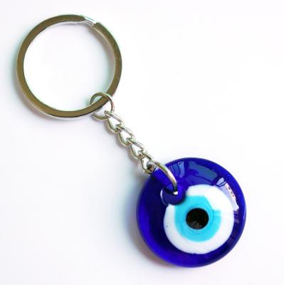 China Nan-Tchang Auyan Eye of Turkish Devil Glass Blue Eye Pendant Key Chain Promotion Gift for sale