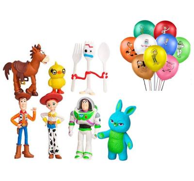 China Cartoon Toy Story Toys-Set of 7 Woody, Buzz Action Numbers with 18pcs Toy Story Balloon Party Favor for Toddler & Birthday Cake Topper for sale