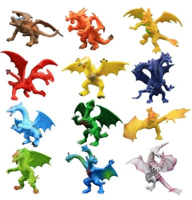 China Cartoon Toy 12 Pieces Assorted Realistic Looking Dragon Figure, Mini Dragons Sets With Gift Box for sale