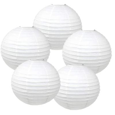 China Party Decoration 12-Inch Various Colors Chinese Japanese Paper Lanterns (Set of 5), Party Decor Favor for sale