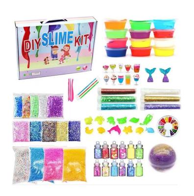 China Hand-Eye Coordination DIY Mud Kit Toy for Kids Girls Boys Ages 5-12, Glitter Mud Making Crystal Powder Slime Filled Kit for sale