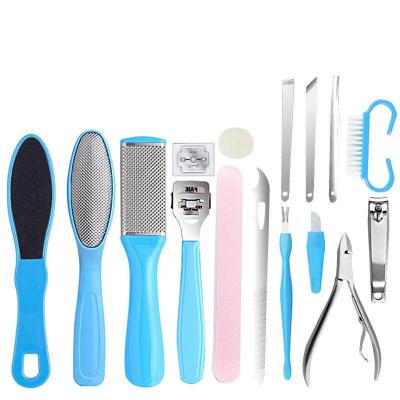 China Finger Nail+foot Care Professional Pedicure Tool Kit 16 in 1, Foot Rasp Skin and Callus Clean Feet Dead Skin Tool Kit, Nail Clipper Kit for Home Care for sale