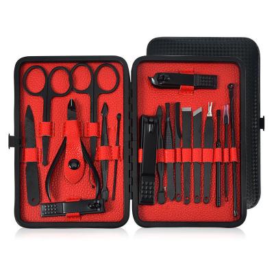 China Finger Nail+foot Nail Professional Manicure Set, 18 in 1 Stainless Steel Pedicure Kit Nail Scissors Grooming Kit for sale