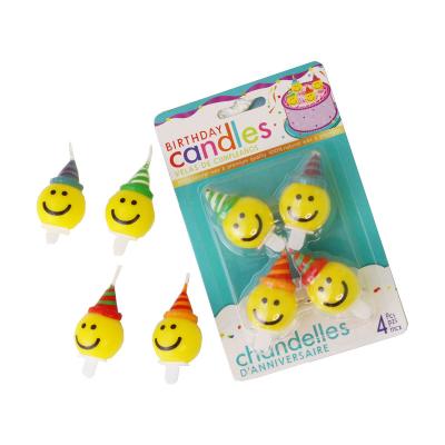 China Popular birthdays birthday cards INS small yellow hat smile face cards children's favorite for sale