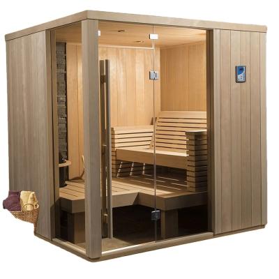 China Computer Control Panel 2022 Luxury Best Home Use 3-4 People Finland Traditional Indoor Dry Steam Far Infrared Sauna For Sale for sale