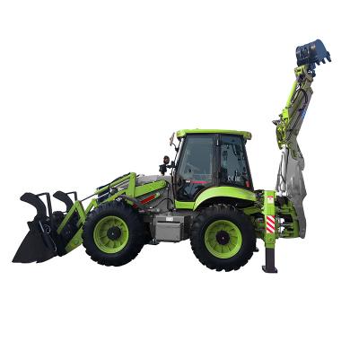 China Building Material Shops used/second hand/new wheel tractor 4x4wd john 90hp with small mini compact farming agricultural loader and backhoe selling for sale